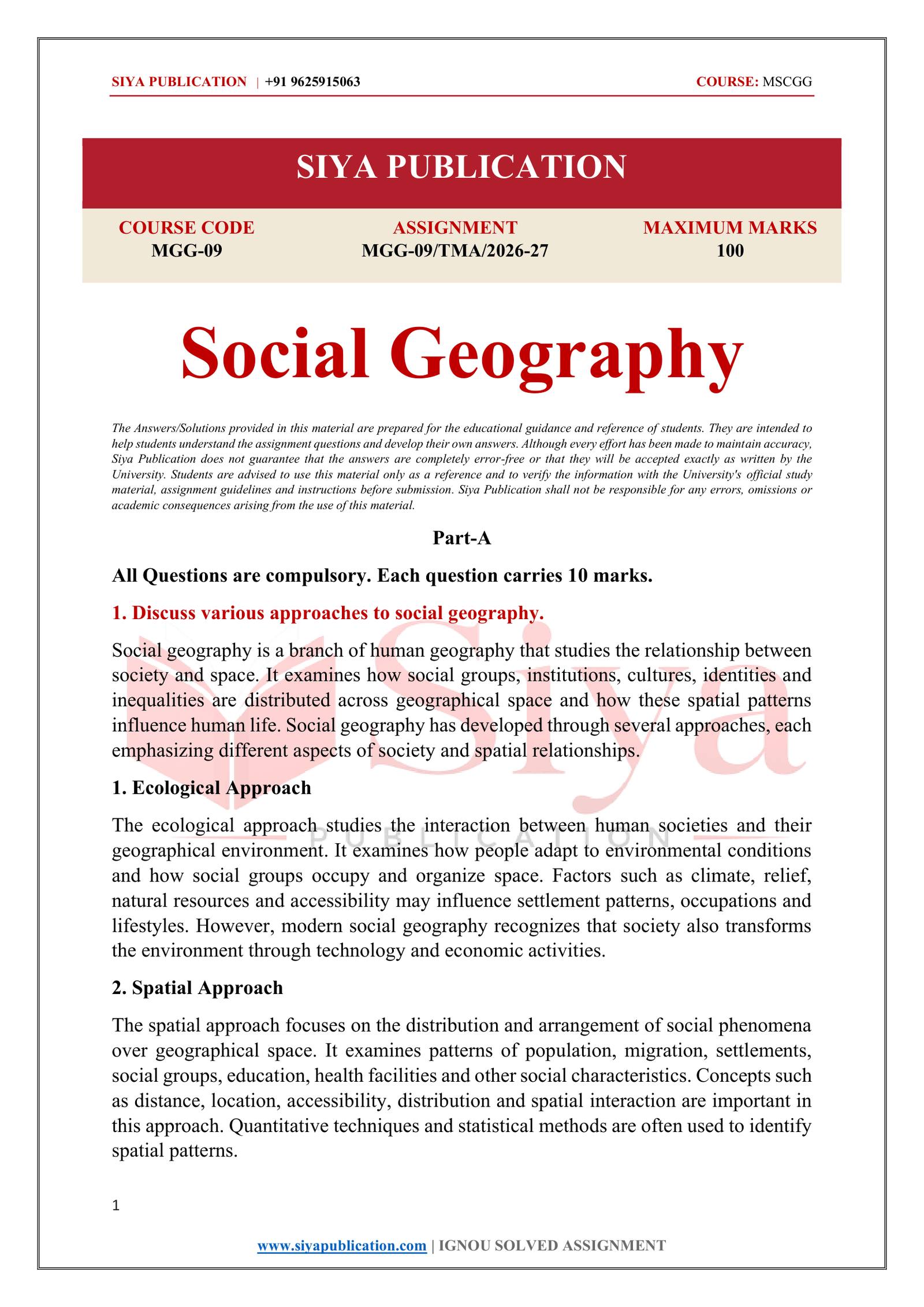 IGNOU MGG-009 Solved Assignment 2026-27 – English Medium - Image 2
