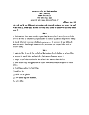 IGNOU MGSE-020 Solved Assignment 2026-27 – Hindi Medium