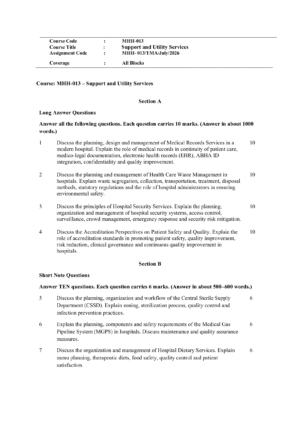 IGNOU MHH-013 Solved Assignment JULY 2026 – English Medium