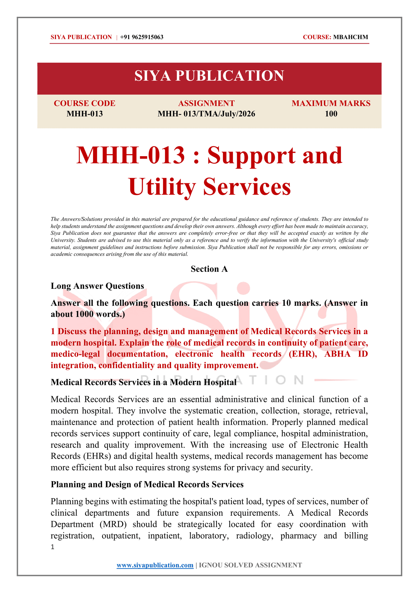 IGNOU MHH-013 Solved Assignment JULY 2026 – English Medium - Image 2