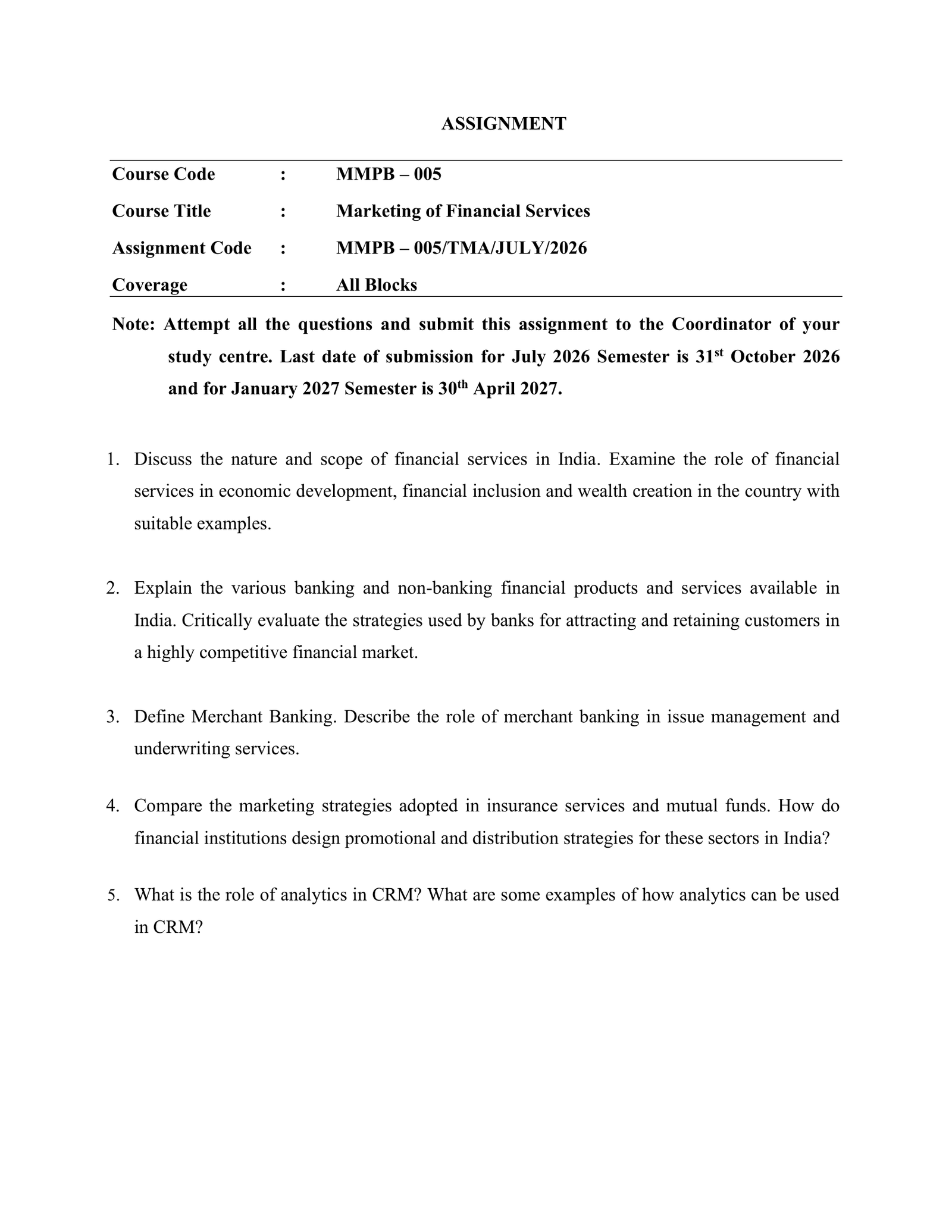 IGNOU MMPB-005 Solved Assignment 2026-27 – English Medium