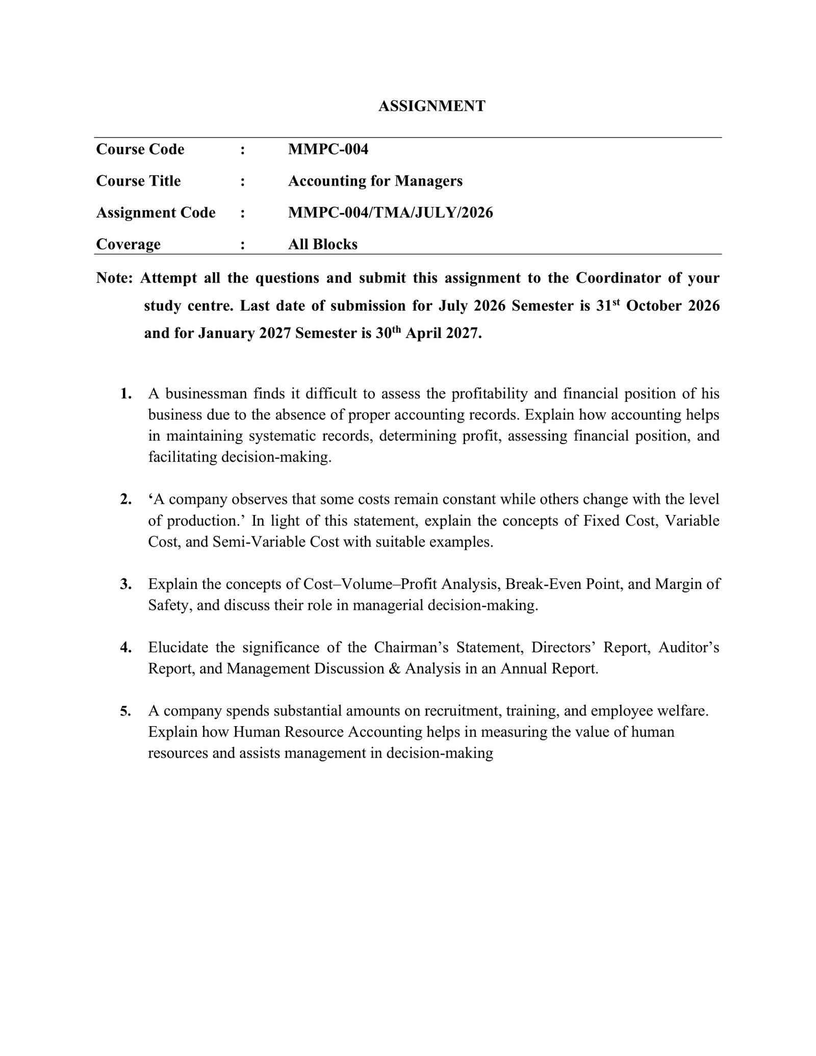 IGNOU MMPC-004 Solved Assignment 2026-27 – English Medium