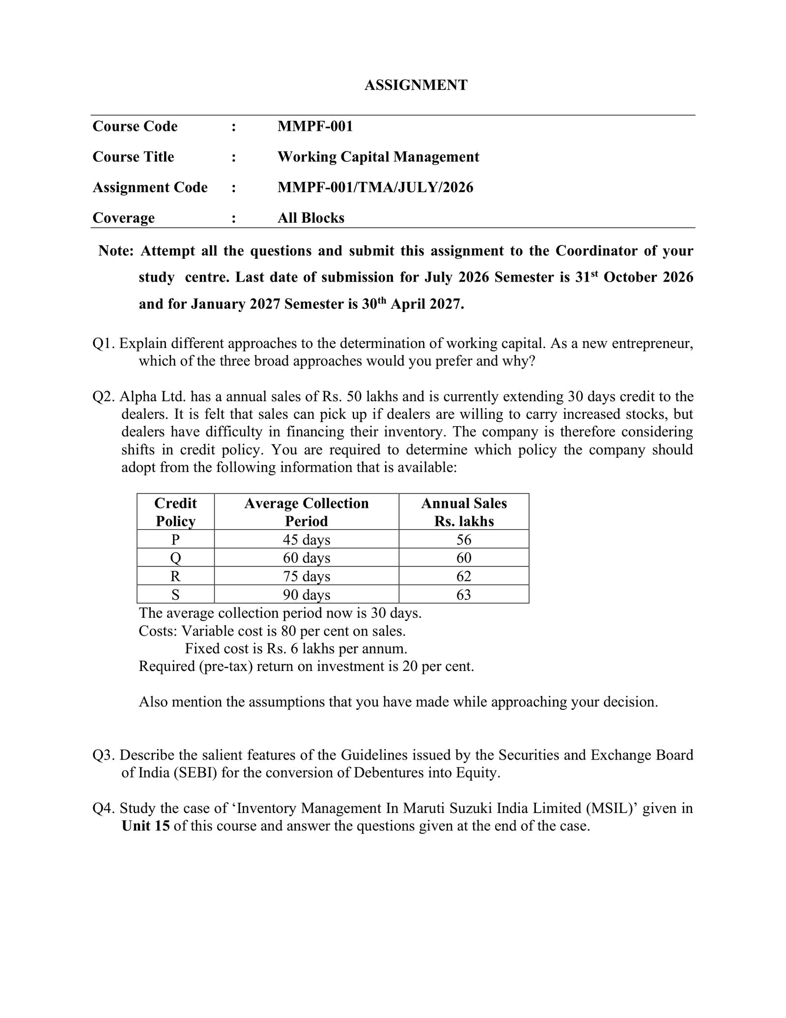 IGNOU MMPF-001 Solved Assignment 2026-27 – English Medium