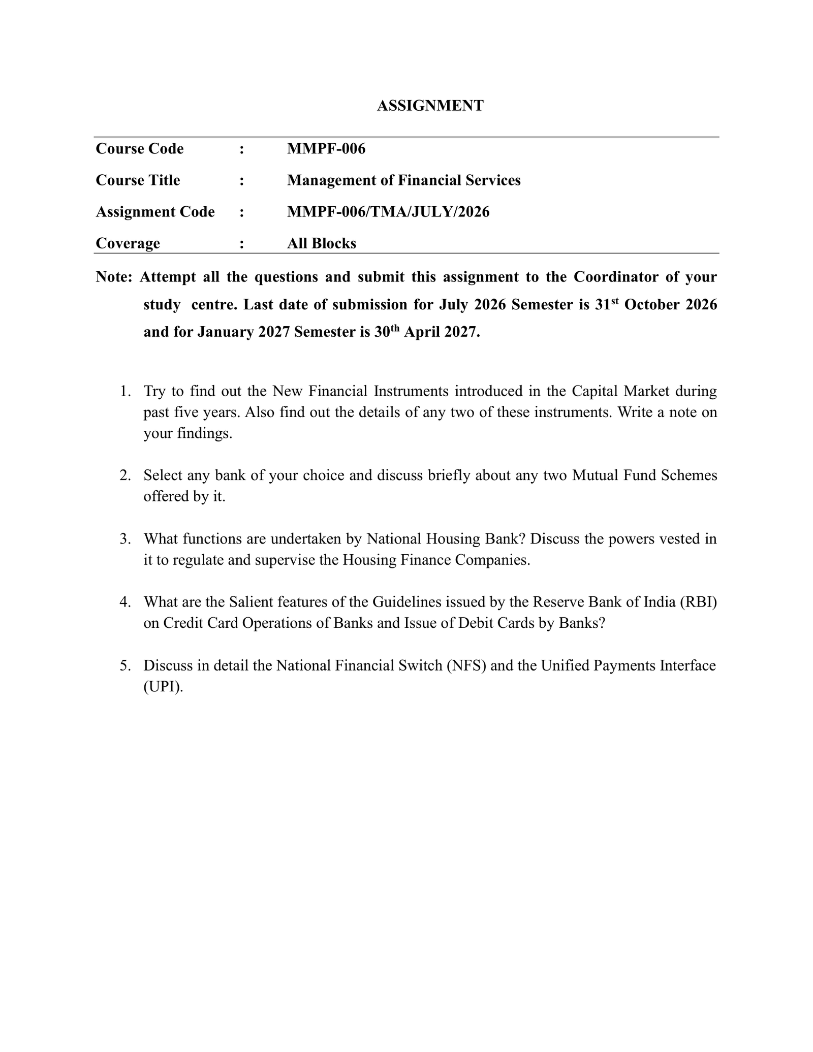 IGNOU MMPF-006 Solved Assignment 2026-27 – English Medium