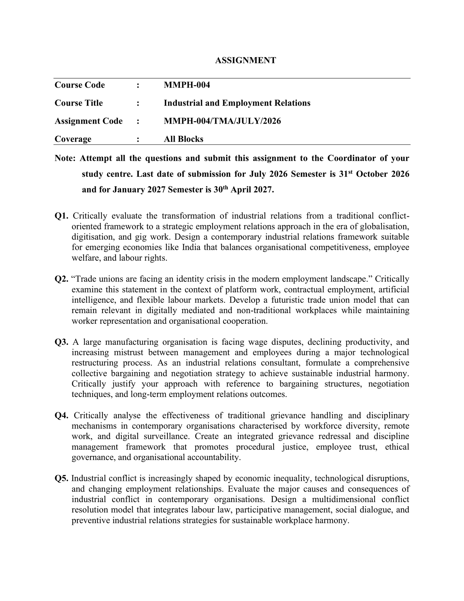 IGNOU MMPH-004 Solved Assignment 2026-27 – English Medium