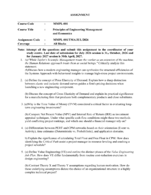 IGNOU MMPL-001 Solved Assignment 2026-27 – English Medium