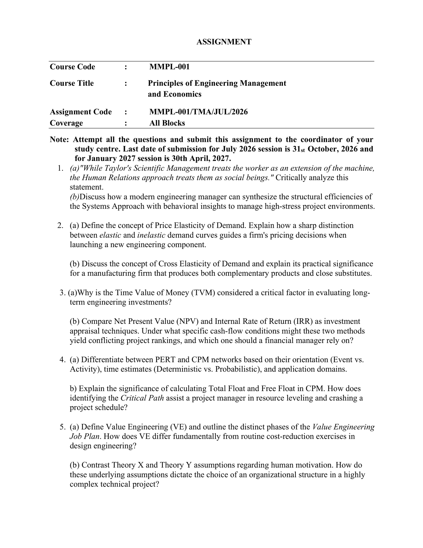 IGNOU MMPL-001 Solved Assignment 2026-27 – English Medium