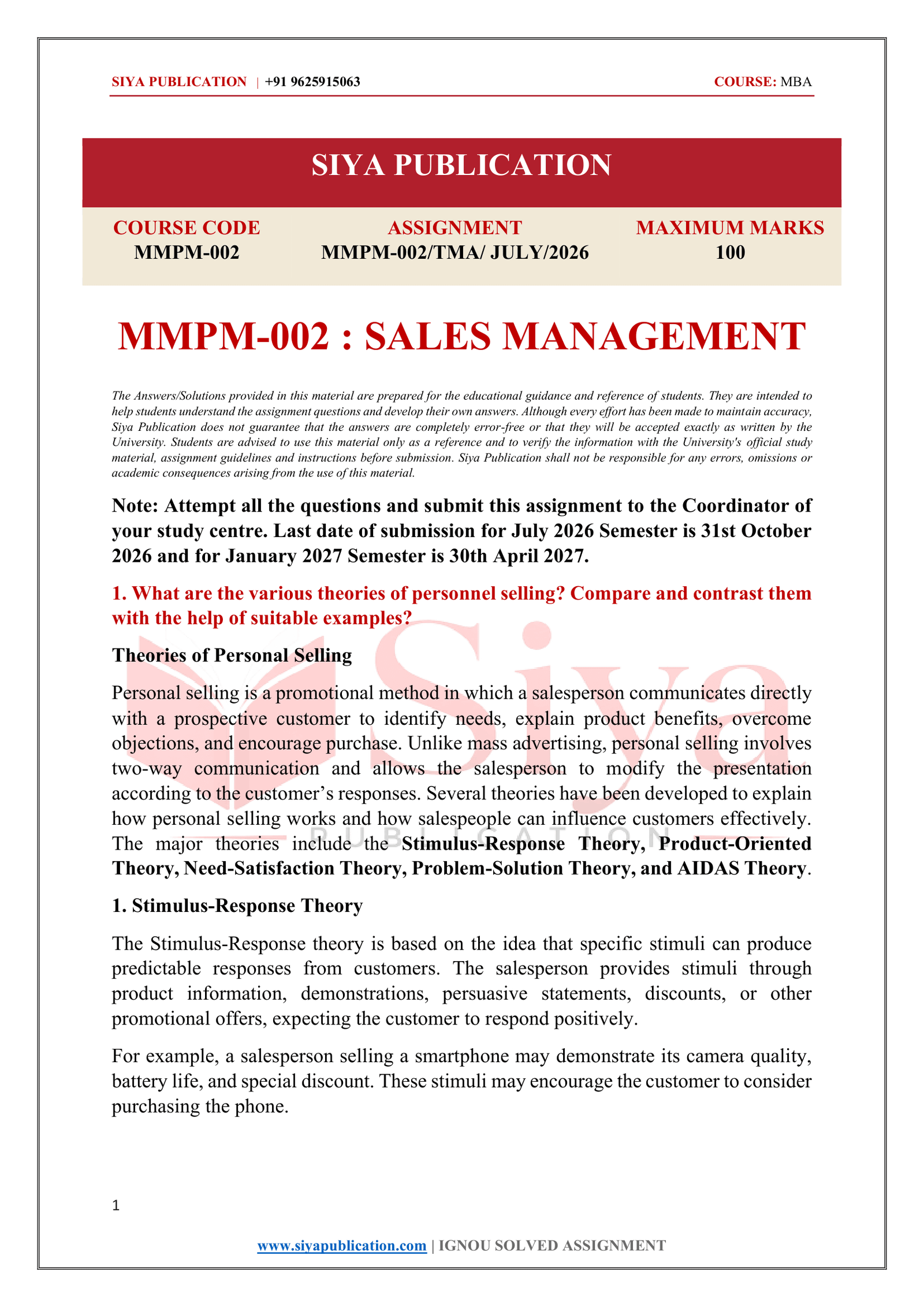 IGNOU MMPM-002 Solved Assignment 2026-27 – English Medium - Image 2