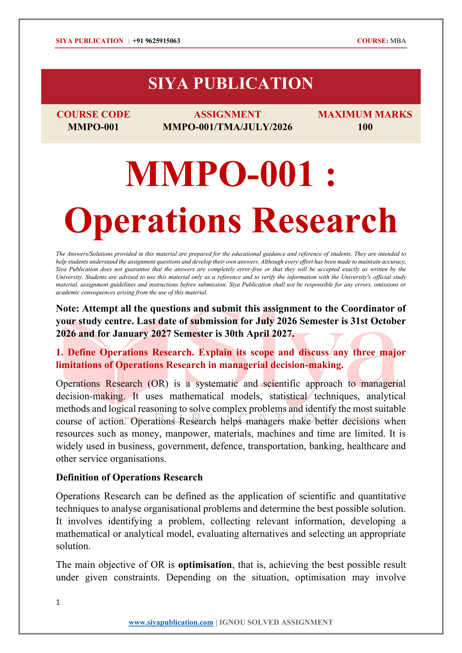 IGNOU MMPO-001 Solved Assignment 2026-27 – English Medium - Image 2