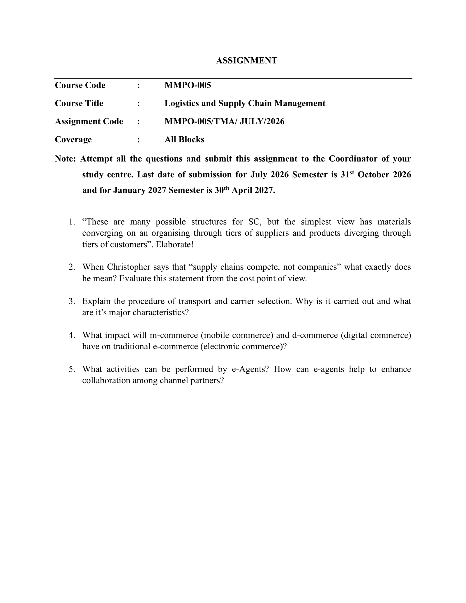 IGNOU MMPO-005 Solved Assignment 2026-27 – English Medium