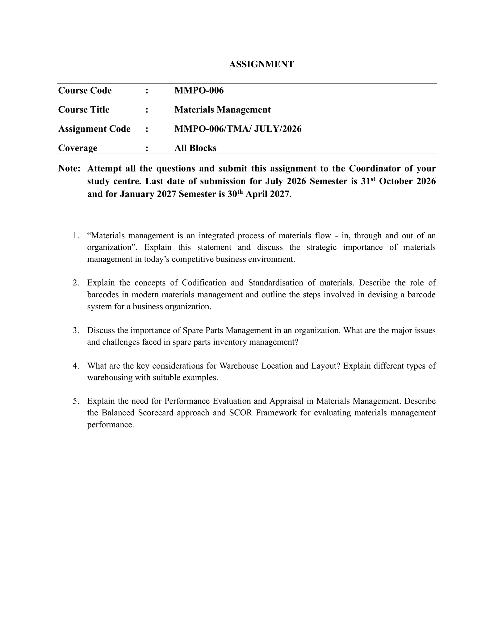 IGNOU MMPO-006 Solved Assignment 2026-27 – English Medium