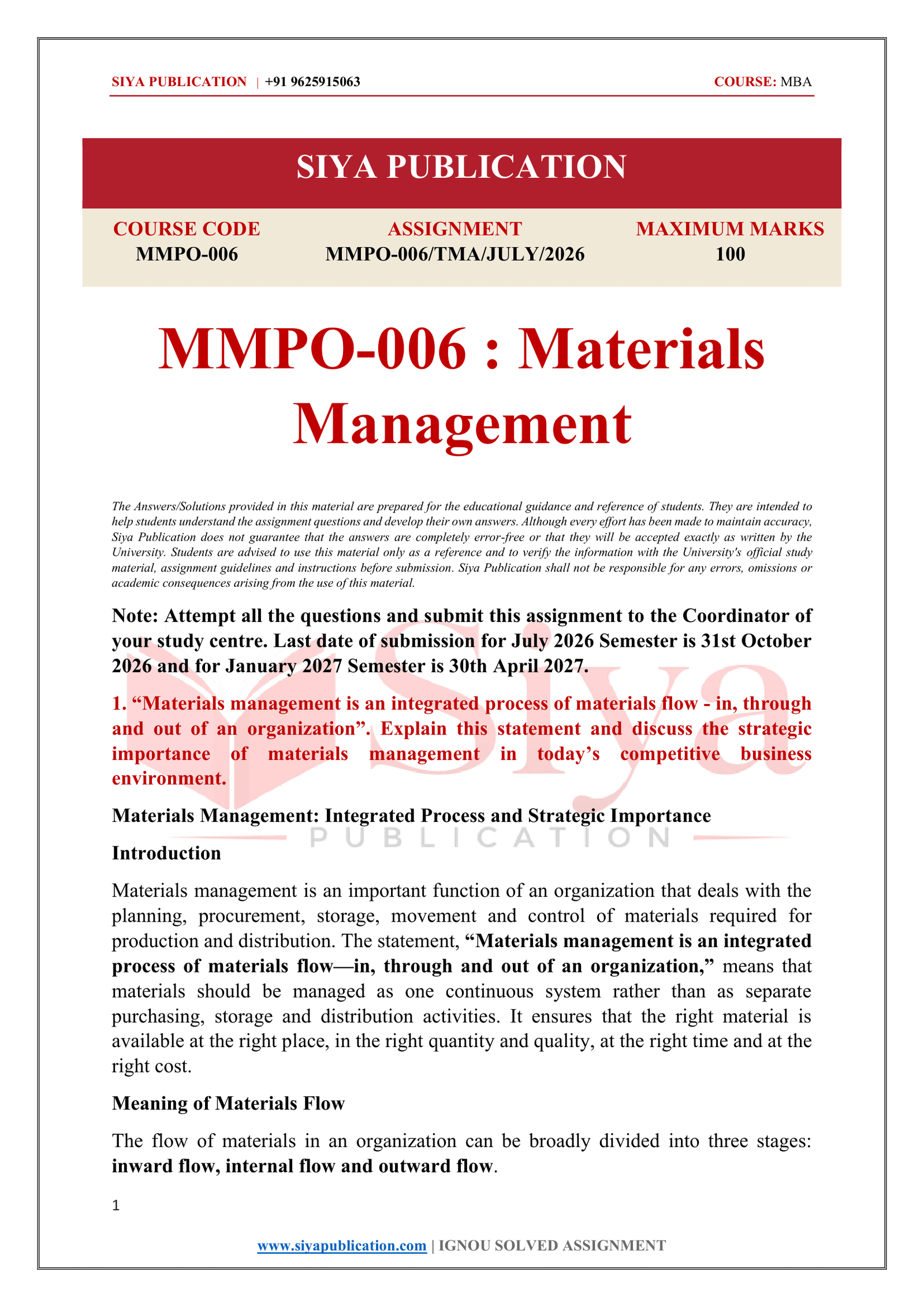 IGNOU MMPO-006 Solved Assignment 2026-27 – English Medium - Image 2