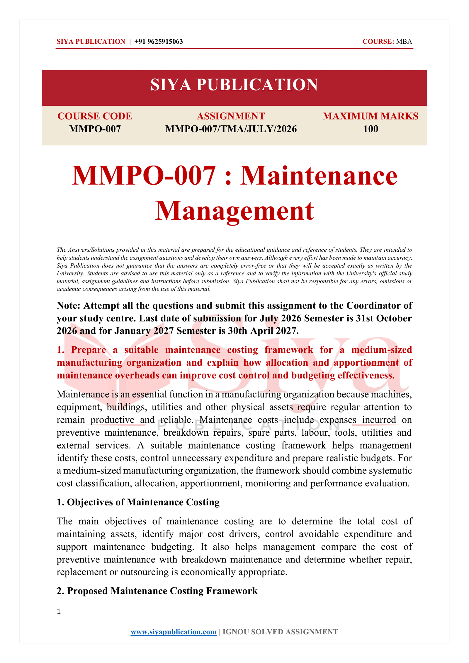 IGNOU MMPO-007 Solved Assignment 2026-27 – English Medium - Image 2