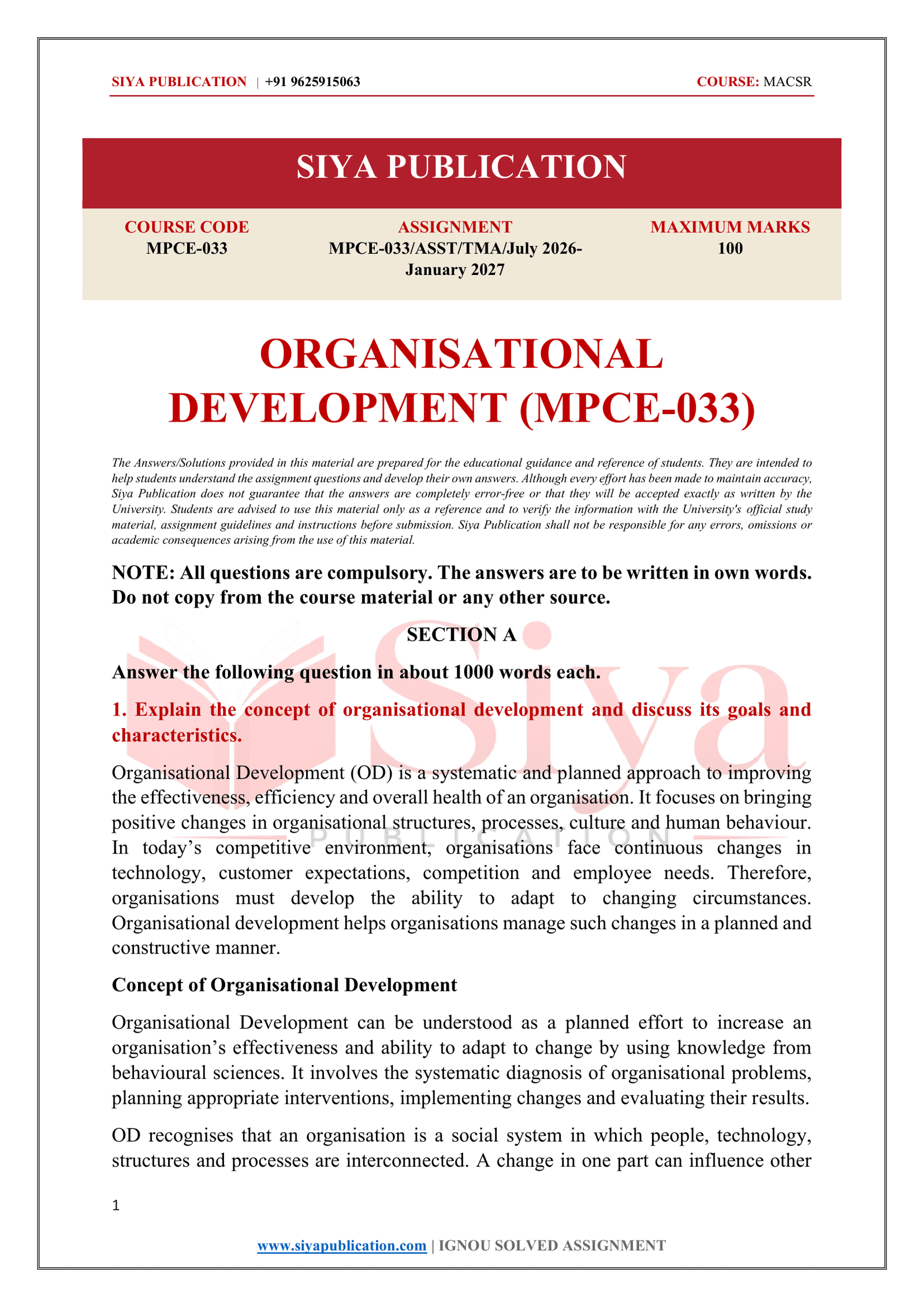 IGNOU MPCE-033 Solved Assignment 2026-27 – English Medium - Image 2