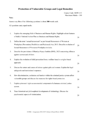 IGNOU MSW-133 Solved Assignment 2026-27 – English Medium