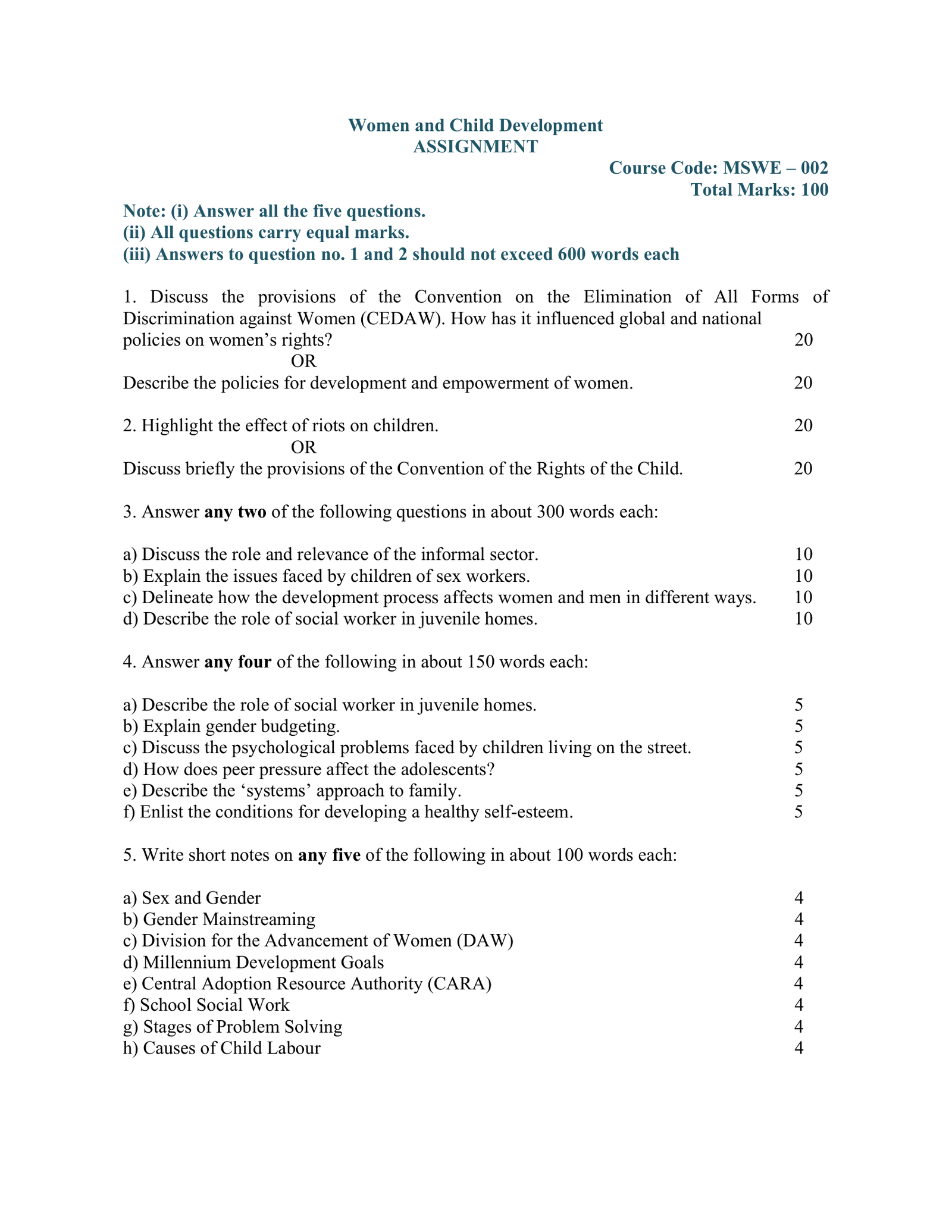 IGNOU MSWE-002 Solved Assignment 2026-27 – English Medium