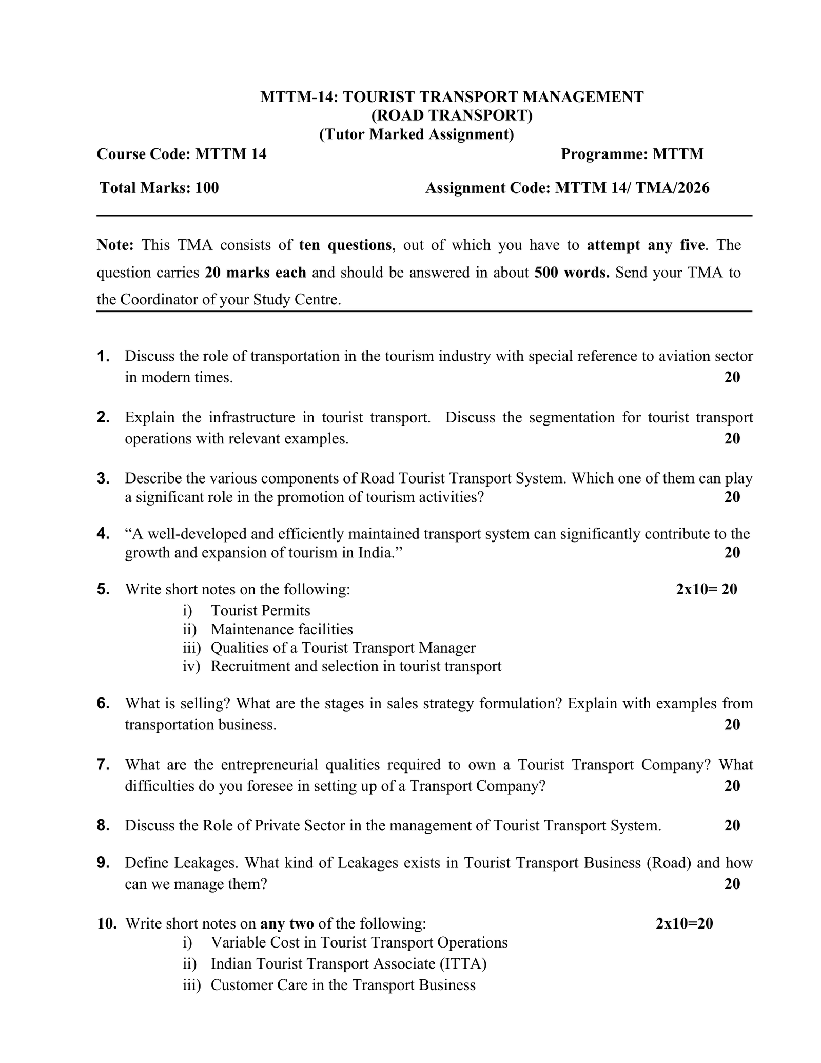 IGNOU MTTM-014 Solved Assignment 2026 – English Medium