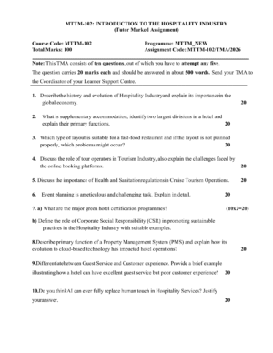 IGNOU MTTM-102 Solved Assignment JULY 2026 – English Medium