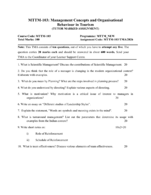 IGNOU MTTM-103 Solved Assignment JULY 2026 – English Medium