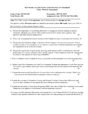 IGNOU MTTM-104 Solved Assignment JULY 2026 – English Medium