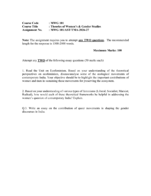 IGNOU MWG-101 Solved Assignment 2026-27 – English Medium