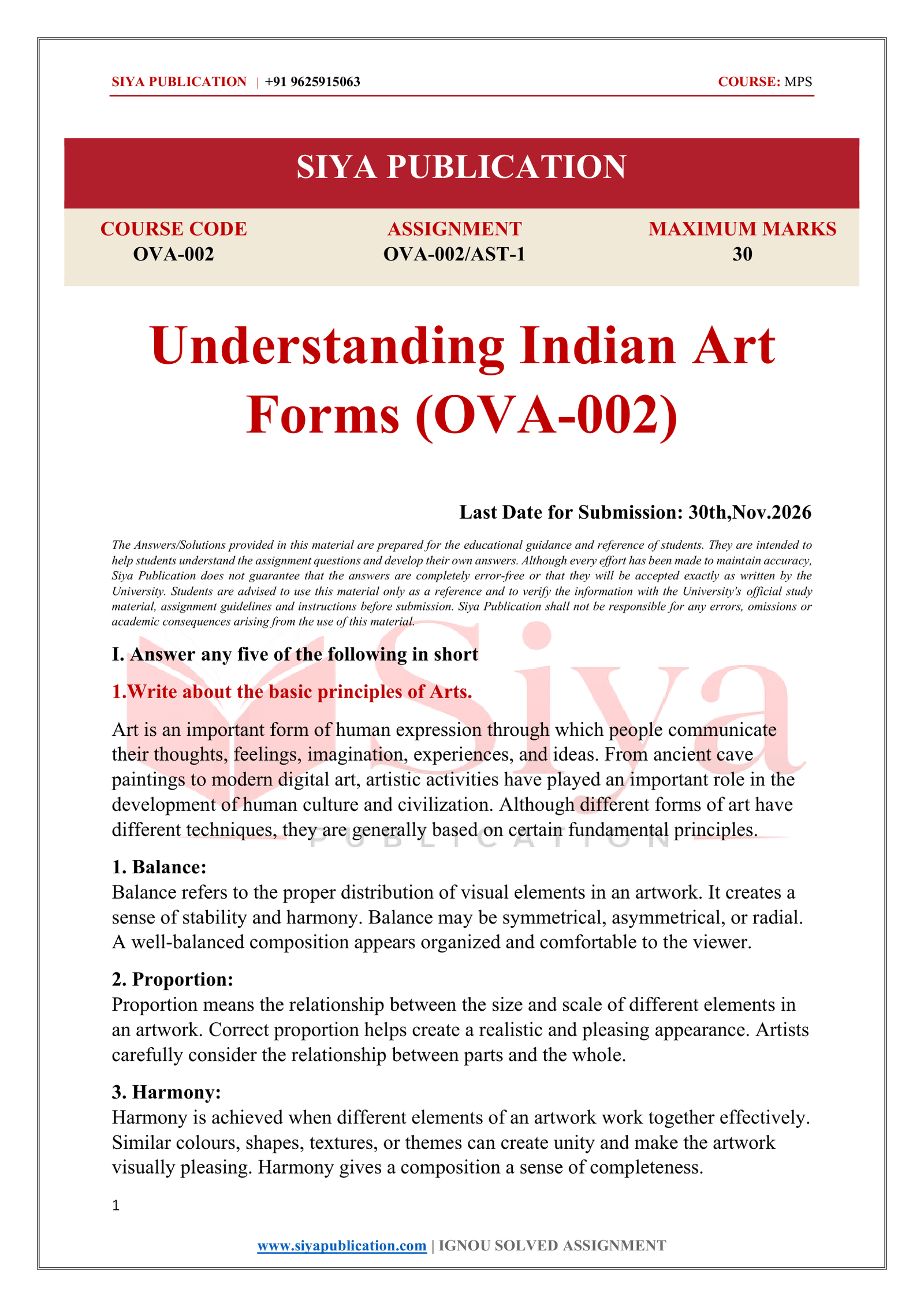 IGNOU OVA-002 Solved Assignment JULY 2026 – English Medium - Image 2