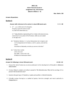 IGNOU BEGC-101 Solved Assignment JULY 2026 – English Medium