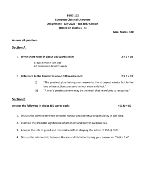 IGNOU BEGC-102 Solved Assignment 2026-27 – English Medium
