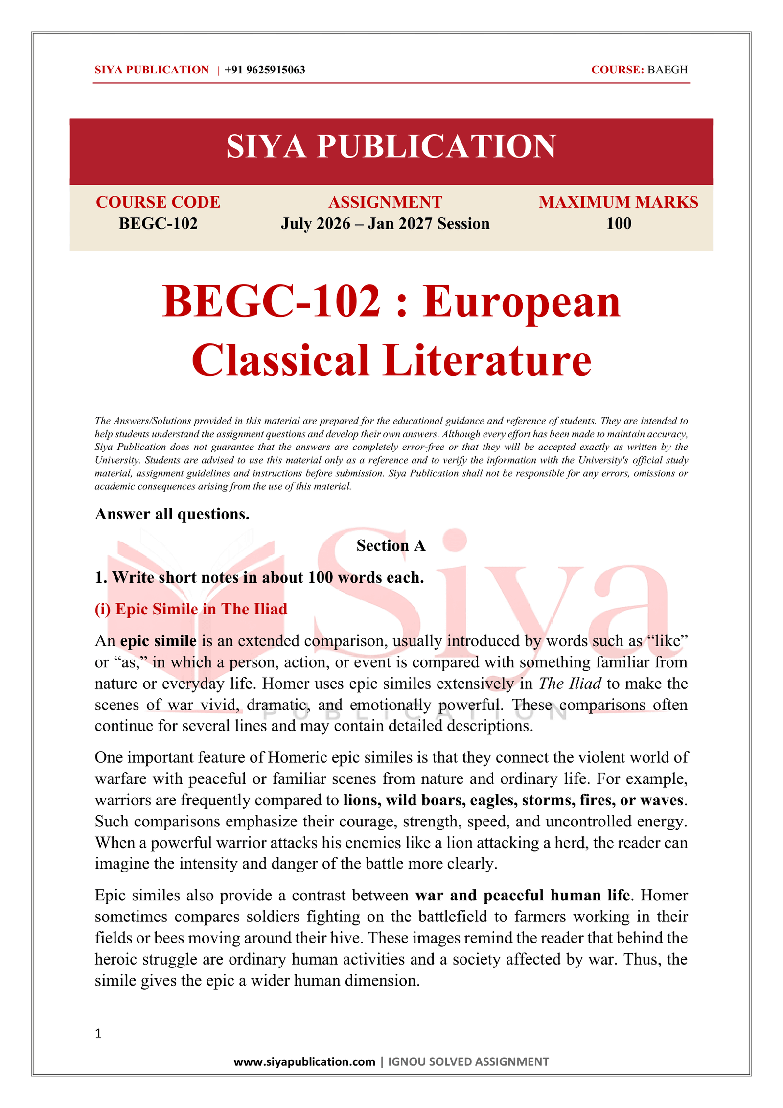 IGNOU BEGC-102 Solved Assignment 2026-27 – English Medium - Image 2
