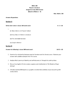 IGNOU BEGC-106 Solved Assignment JULY 2026 – English Medium