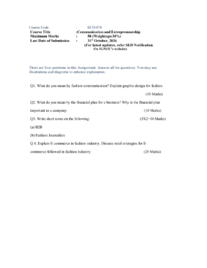 IGNOU BFD-074 Solved Assignment JULY 2026 – English Medium