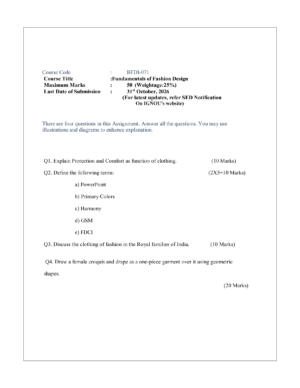 IGNOU BFDI-071 Solved Assignment JULY 2026 – English Medium