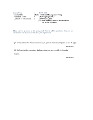 IGNOU BFDI-072 Solved Assignment JULY 2026 – English Medium