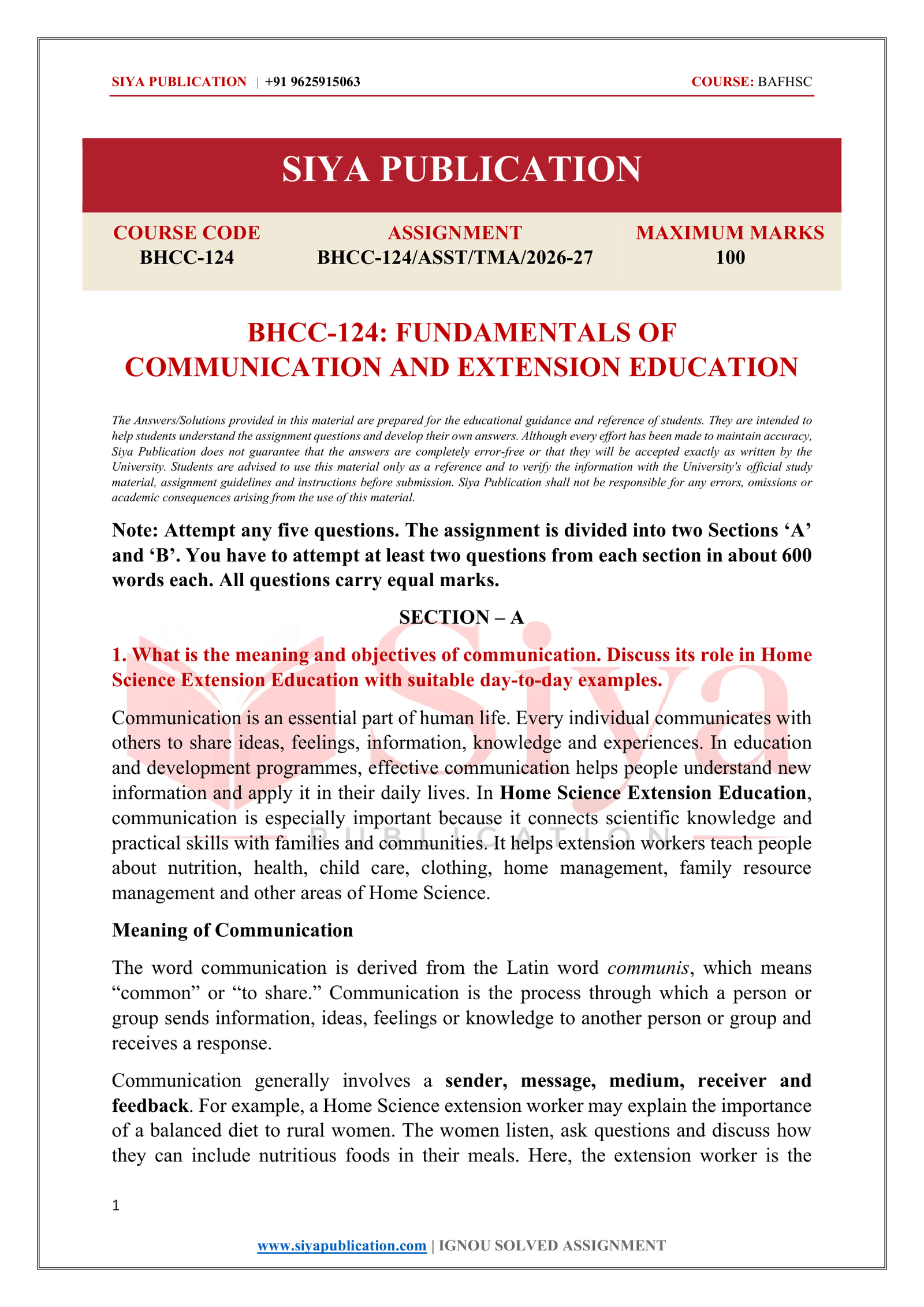 IGNOU BHCC-124 Solved Assignment 2026-27 – English Medium - Image 2