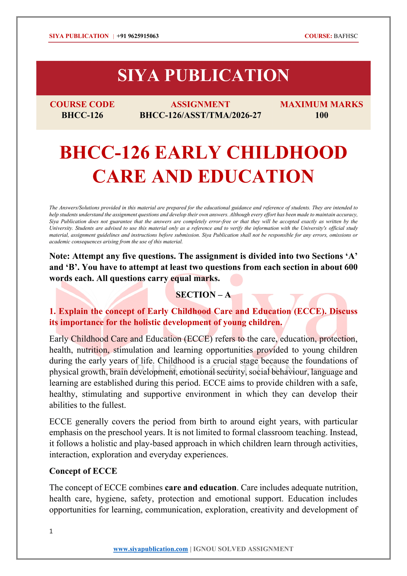 IGNOU BHCC-126 Solved Assignment 2026-27 – English Medium - Image 2
