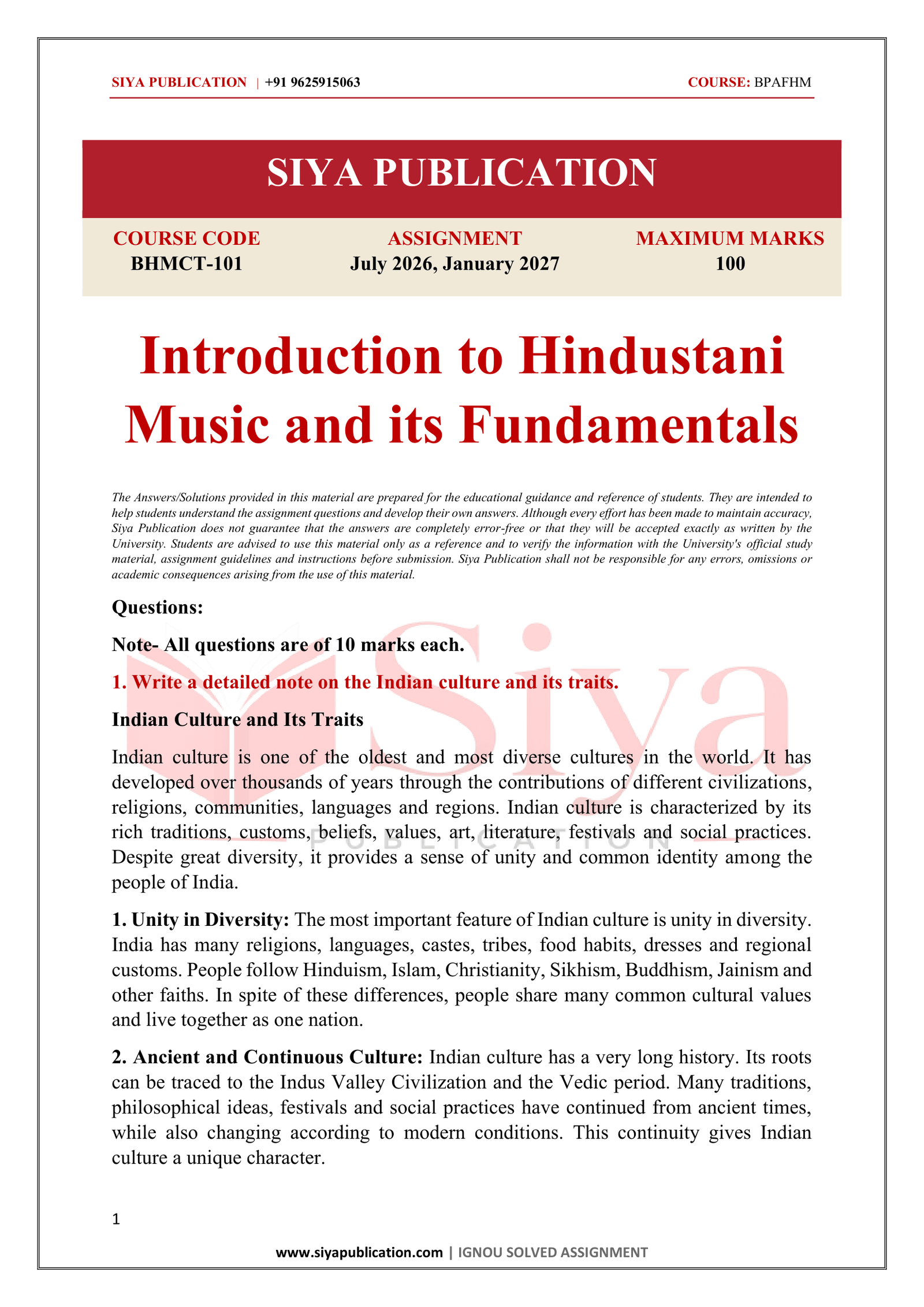 IGNOU BHMCT-101 Solved Assignment 2026-27 – English Medium - Image 2