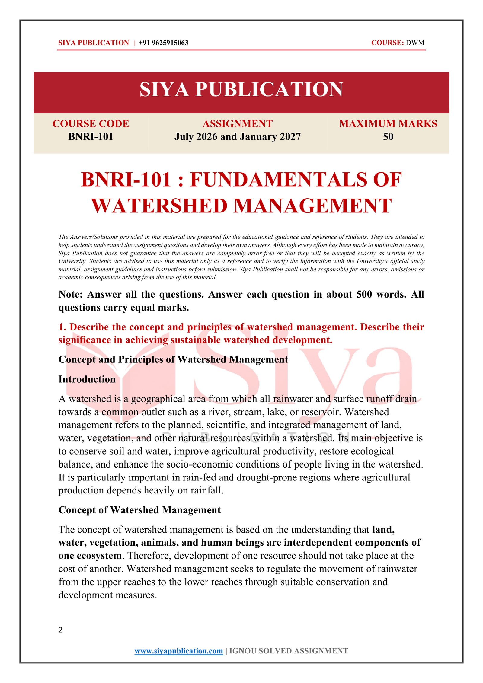 IGNOU BNRI-101 Solved Assignment 2026-27 – English Medium - Image 2