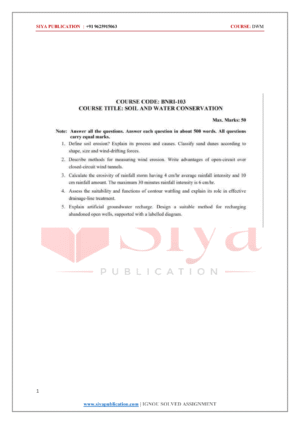 IGNOU BNRI-103 Solved Assignment 2026-27 – English Medium