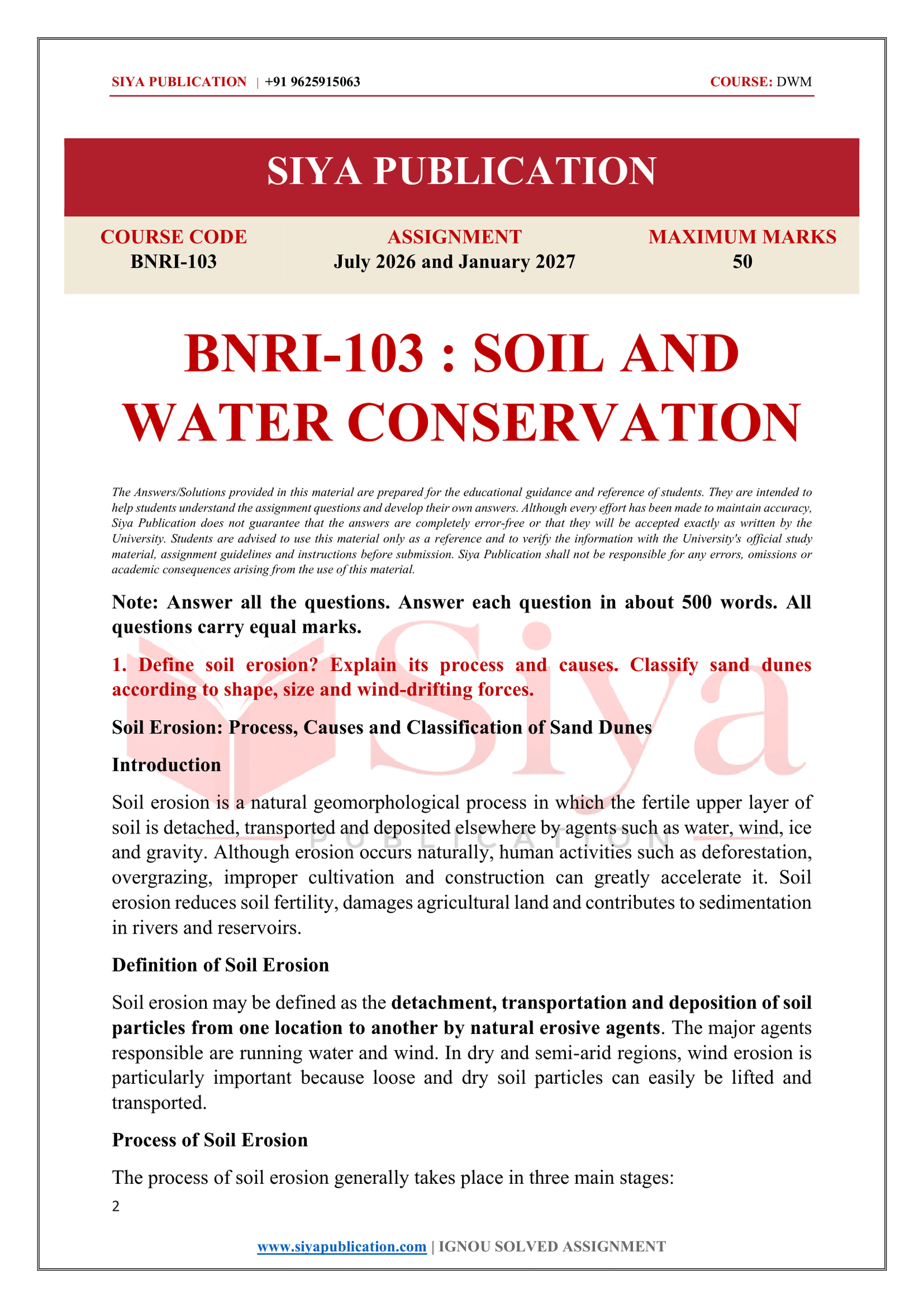 IGNOU BNRI-103 Solved Assignment 2026-27 – English Medium - Image 2