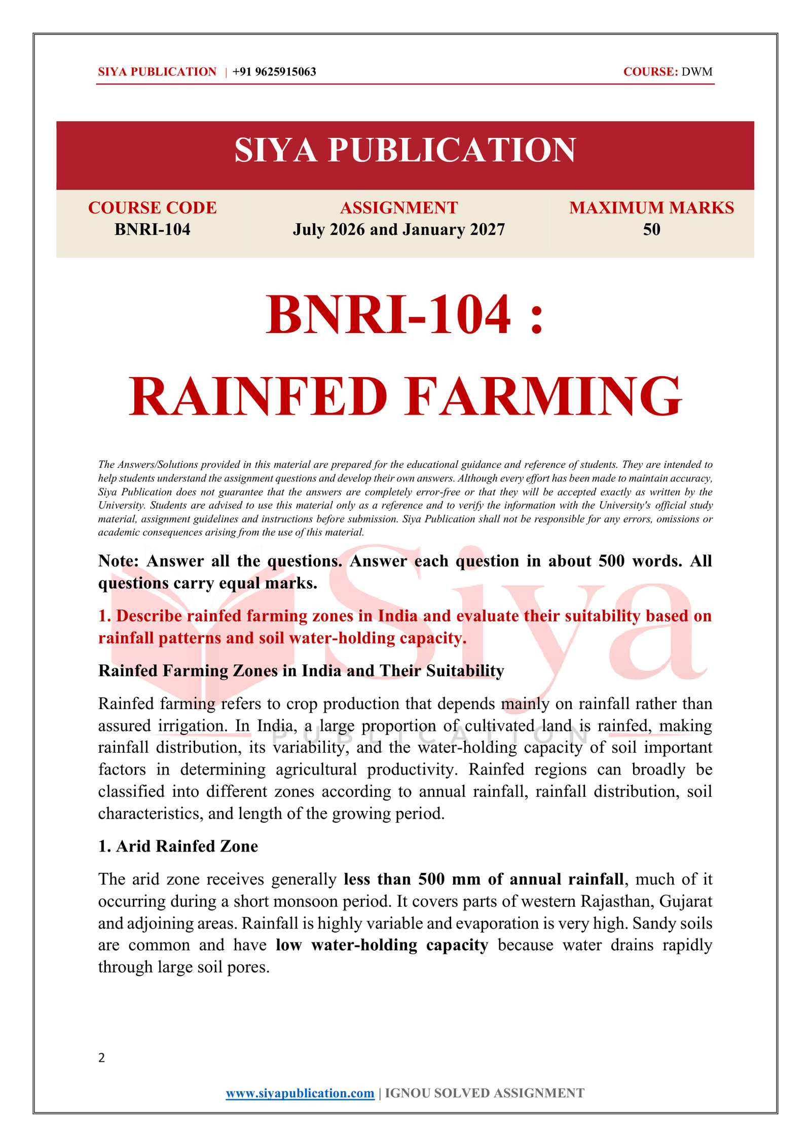 IGNOU BNRI-104 Solved Assignment 2026-27 – English Medium - Image 2