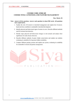 IGNOU BNRI-105 Solved Assignment 2026-27 – English Medium