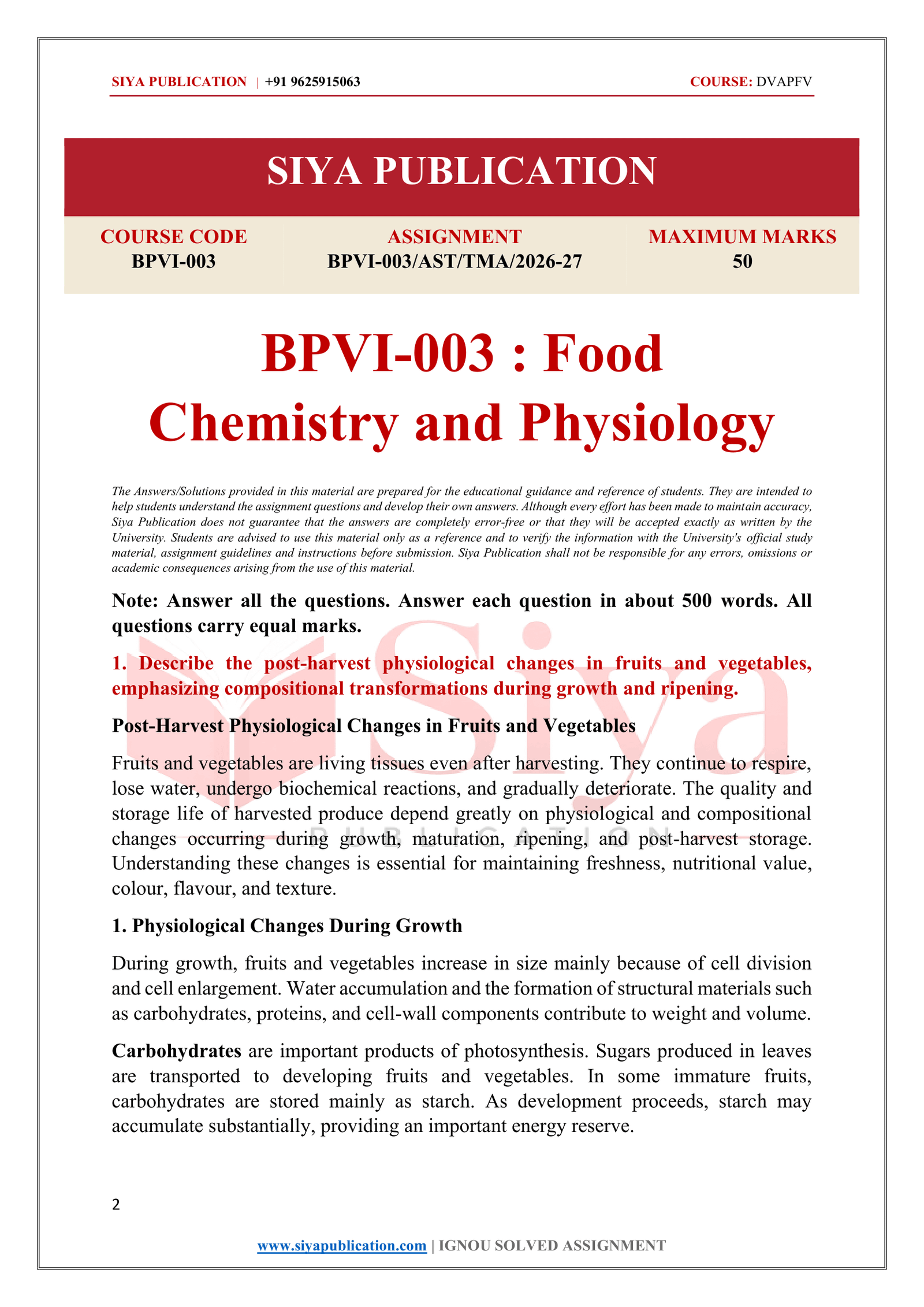 IGNOU BPVI-003 Solved Assignment 2026-27 – English Medium - Image 2