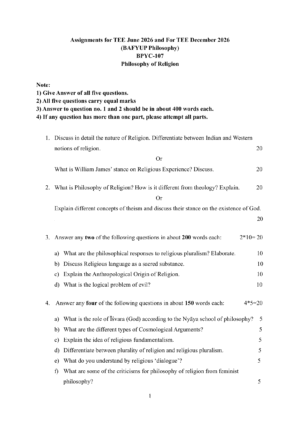 IGNOU BPYC-107 Solved Assignment 2026-27 – English Medium