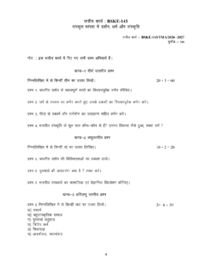 IGNOU BSKE-143 Solved Assignment 2026-27 – Hindi Medium