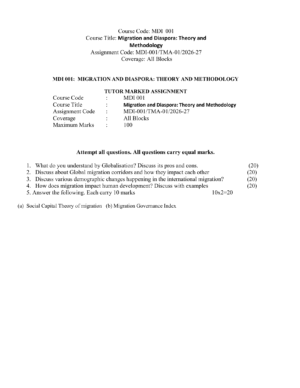 IGNOU MDI-001 Solved Assignment 2026-27 – English Medium