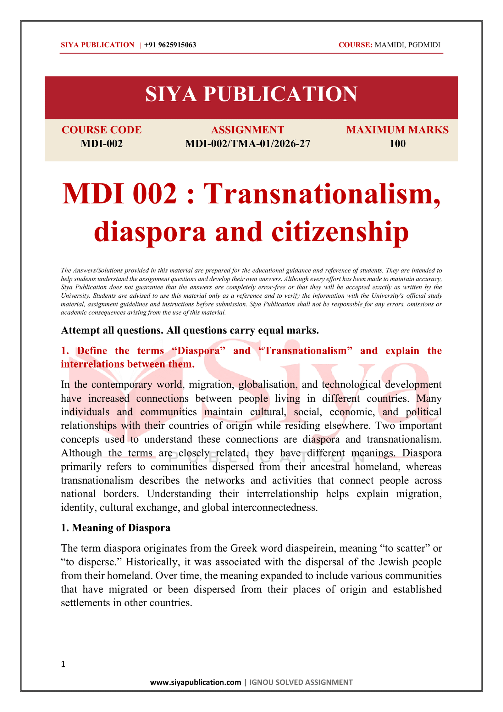 IGNOU MDI-002 Solved Assignment 2026-27 – English Medium - Image 2