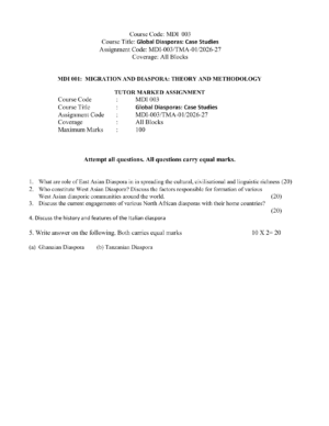IGNOU MDI-003 Solved Assignment 2026-27 – English Medium