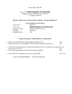 IGNOU MDI-004 Solved Assignment 2026-27 – English Medium