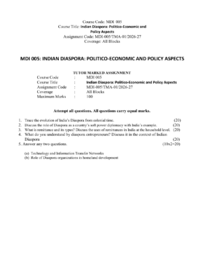 IGNOU MDI-005 Solved Assignment 2026-27 – English Medium