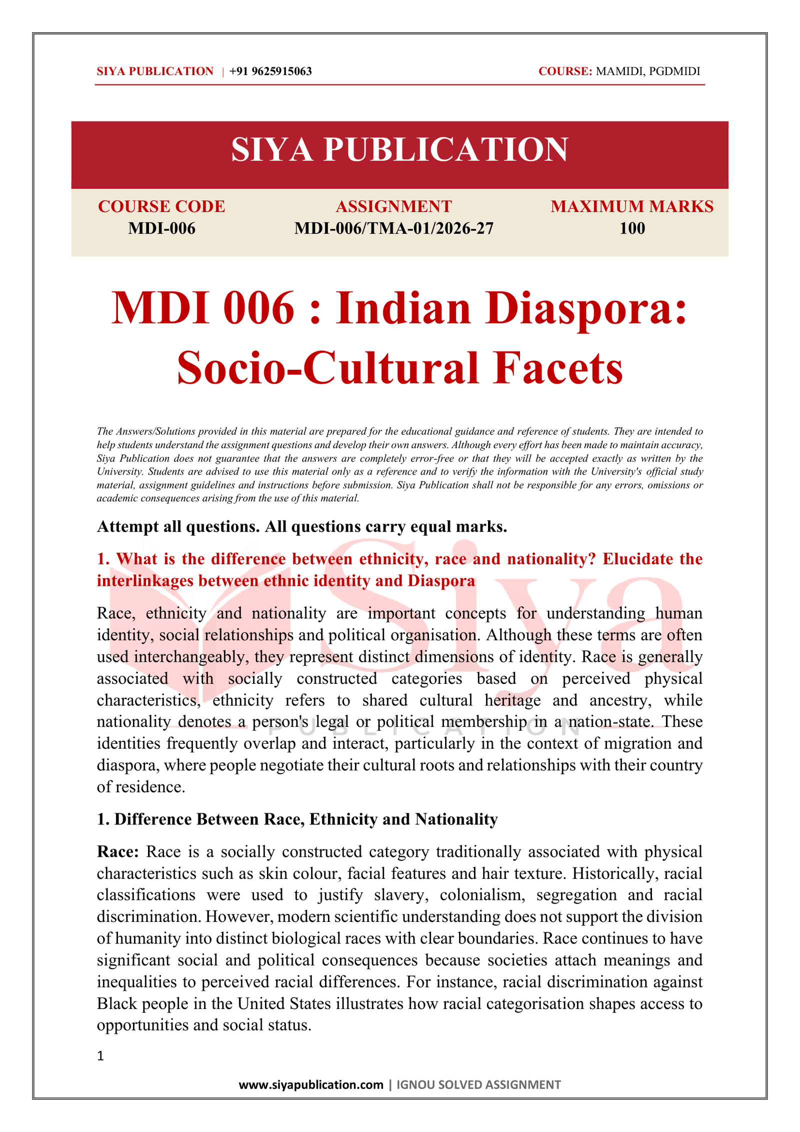 IGNOU MDI-006 Solved Assignment 2026-27 – English Medium - Image 2
